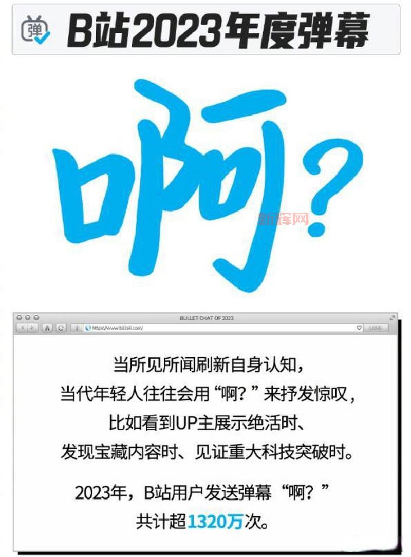 2023年度B站弹幕揭晓：“啊？” 成年轻人惊叹新符号