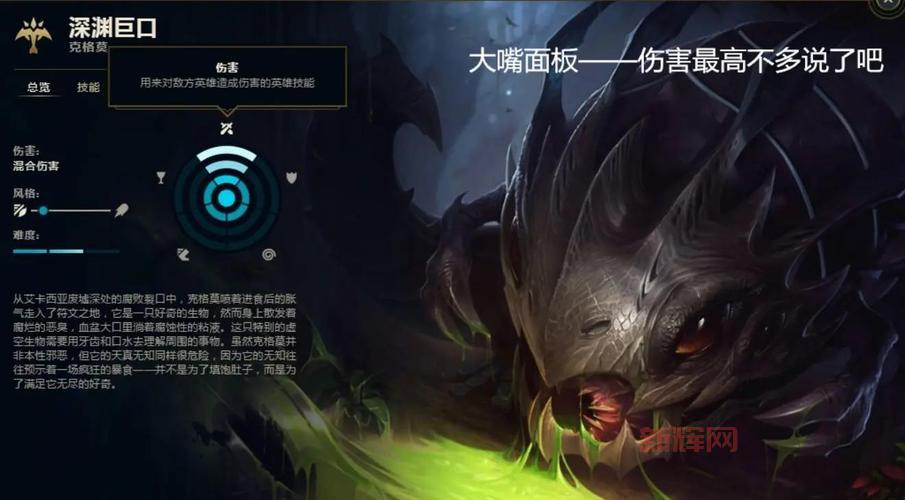LOL深渊巨口克格莫：射手新选择？超强后期Carry能力教学