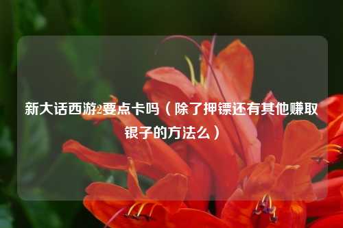 新大话西游2要点卡吗（除了押镖还有其他赚取银子的方法么）