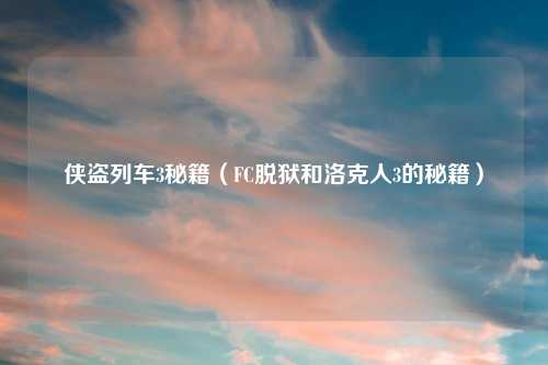 侠盗列车3秘籍（FC脱狱和洛克人3的秘籍）