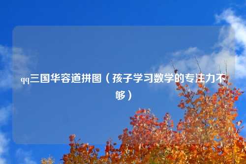 qq三国华容道拼图（孩子学习数学的专注力不够）