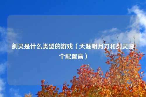 剑灵是什么类型的游戏（天涯明月刀和剑灵哪个配置高）