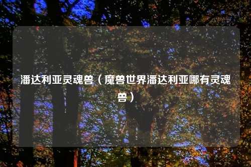 潘达利亚灵魂兽（魔兽世界潘达利亚哪有灵魂兽）