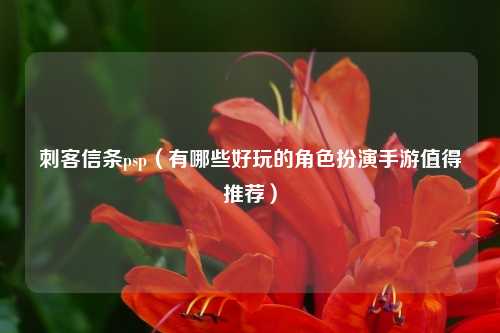 刺客信条psp（有哪些好玩的角色扮演手游值得推荐）