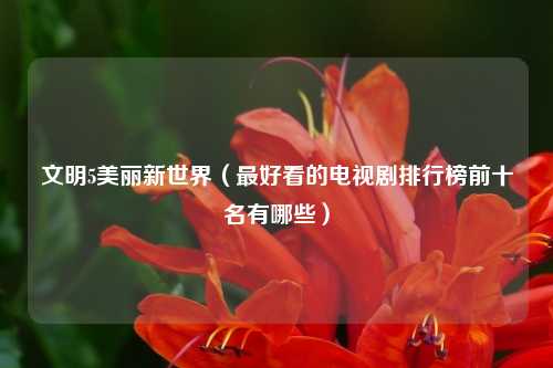 文明5美丽新世界（最好看的电视剧排行榜前十名有哪些）