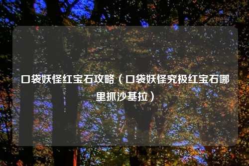口袋妖怪红宝石攻略（口袋妖怪究极红宝石哪里抓沙基拉）