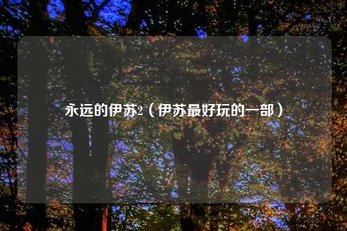 永远的伊苏2（伊苏最好玩的一部）