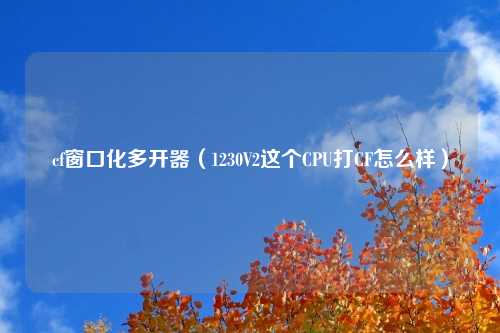 cf窗口化多开器（1230V2这个CPU打CF怎么样）