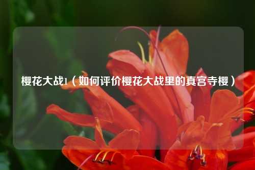 樱花大战1（如何评价樱花大战里的真宫寺樱）