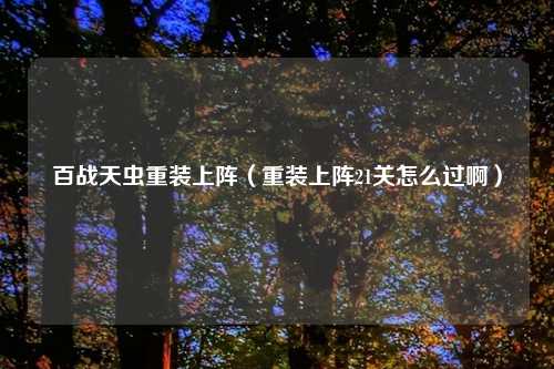 百战天虫重装上阵（重装上阵21关怎么过啊）