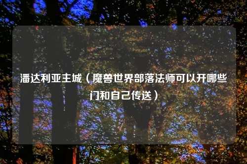 潘达利亚主城（魔兽世界部落法师可以开哪些门和自己传送）