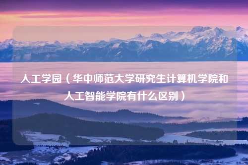 人工学园（华中师范大学研究生计算机学院和人工智能学院有什么区别）