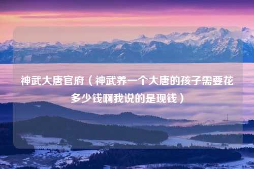 神武大唐官府（神武养一个大唐的孩子需要花多少钱啊我说的是现钱）