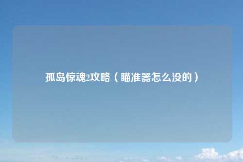 孤岛惊魂2攻略（瞄准器怎么没的）