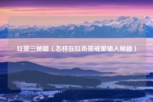 红警三秘籍（怎样在红色警戒里输入秘籍）