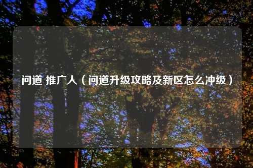 问道 推广人（问道升级攻略及新区怎么冲级）