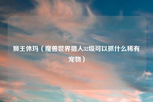 狮王休玛（魔兽世界猎人32级可以抓什么稀有宠物）