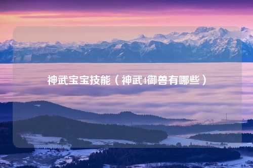 神武宝宝技能（神武4御兽有哪些）