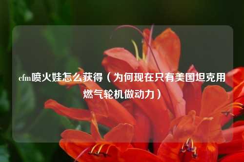 cfm喷火娃怎么获得（为何现在只有美国坦克用燃气轮机做动力）
