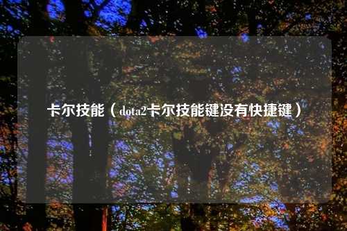 卡尔技能（dota2卡尔技能键没有快捷键）