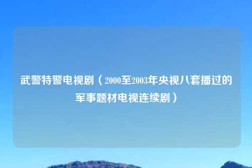 武警特警电视剧（2000至2003年央视八套播过的军事题材电视连续剧）