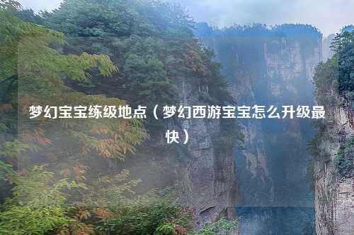 梦幻宝宝练级地点（梦幻西游宝宝怎么升级最快）