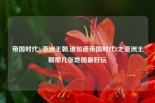 帝国时代3:亚洲王朝,谁知道帝国时代3之亚洲王朝那几张地图最好玩