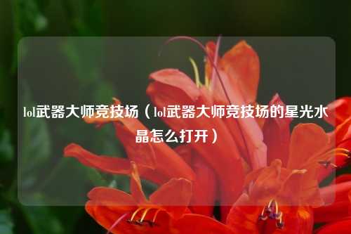 lol武器大师竞技场（lol武器大师竞技场的星光水晶怎么打开）