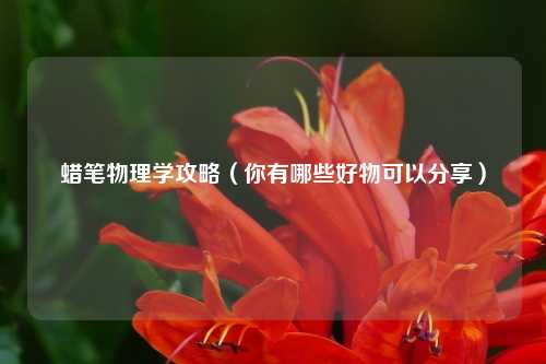 蜡笔物理学攻略（你有哪些好物可以分享）