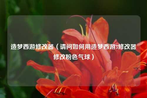 造梦西游修改器（请问如何用造梦西游3修改器修改粉色气球）
