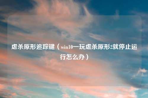 虐杀原形追踪键（win10一玩虐杀原形2就停止运行怎么办）