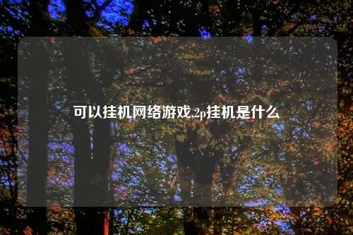 可以挂机网络游戏,2p挂机是什么