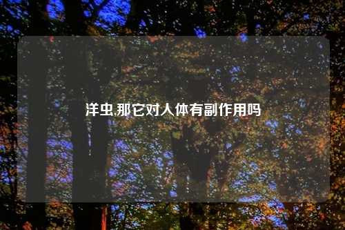 洋虫,那它对人体有副作用吗