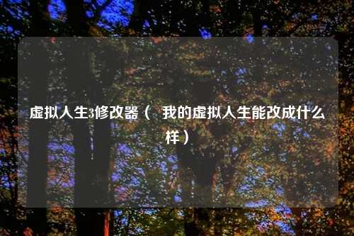 虚拟人生3修改器（  我的虚拟人生能改成什么样）