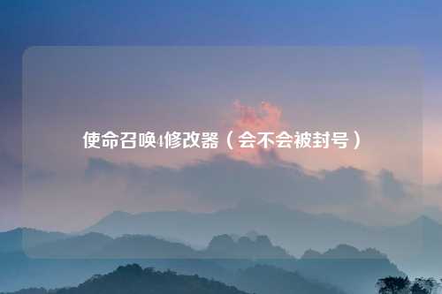使命召唤4修改器（会不会被封号）