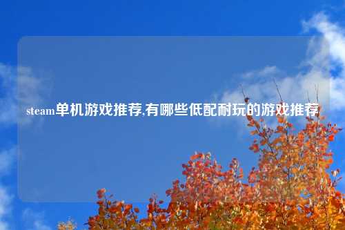 steam单机游戏推荐,有哪些低配耐玩的游戏推荐