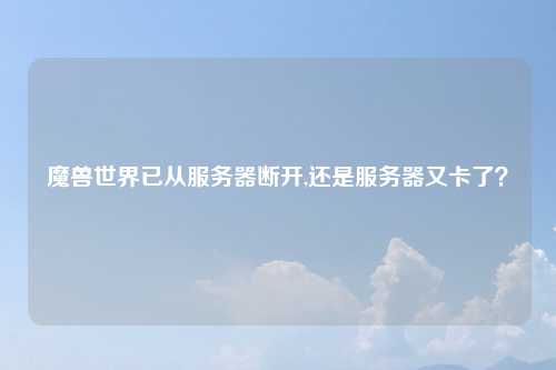 魔兽世界已从服务器断开,还是服务器又卡了？
