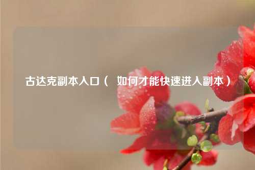 古达克副本入口（  如何才能快速进入副本）