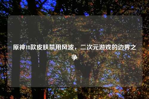 原神18款皮肤禁用风波，二次元游戏的边界之争